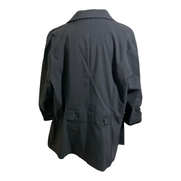 Torrid womens blazer black button front ruched sleeve. Size 2 plus size - Picture 4 of 10